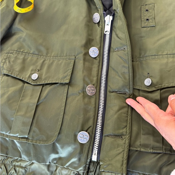 Vintage 1960s Tuffy Jac Olive Bomber Jacket Faux Fur Collar Talon Zipper Men L - Picture 12 of 15